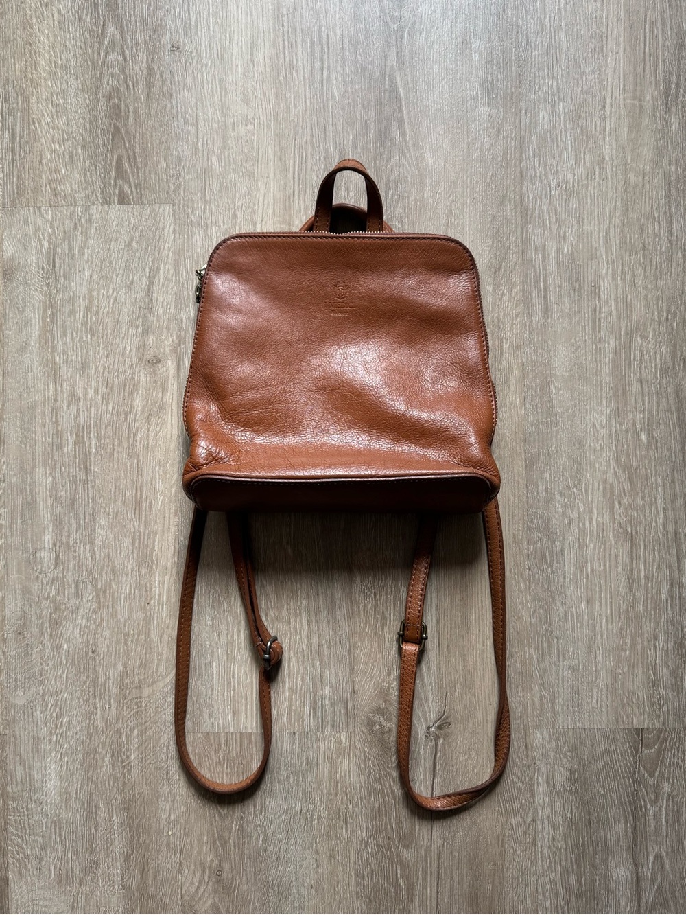 I Medici Firenze brown leather backpack